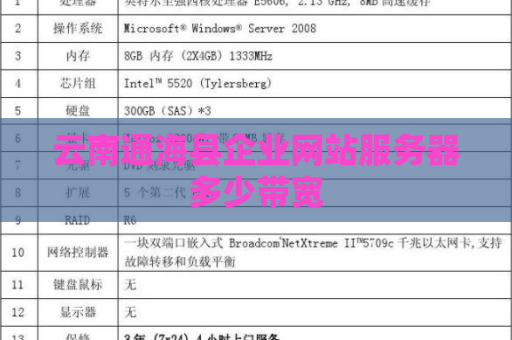 云南通海县企业网站服务器多少带宽