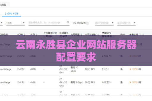 云南永胜县企业网站服务器配置要求