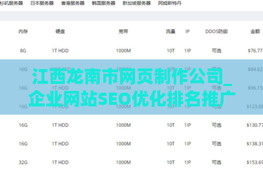 江西龙南市网页制作公司_企业网站SEO优化排名推广